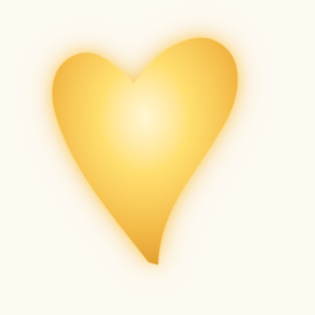 The Heart Message — a glowing golden heart
